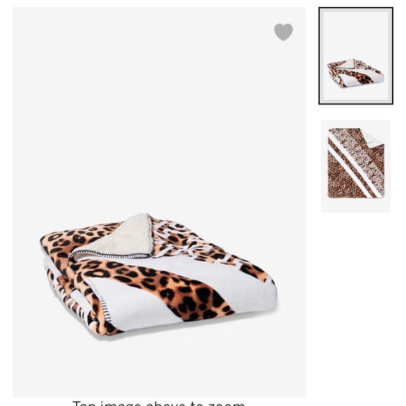 Victoria secret pink soft Sherpa blanket leopard - Picture 5 of 6